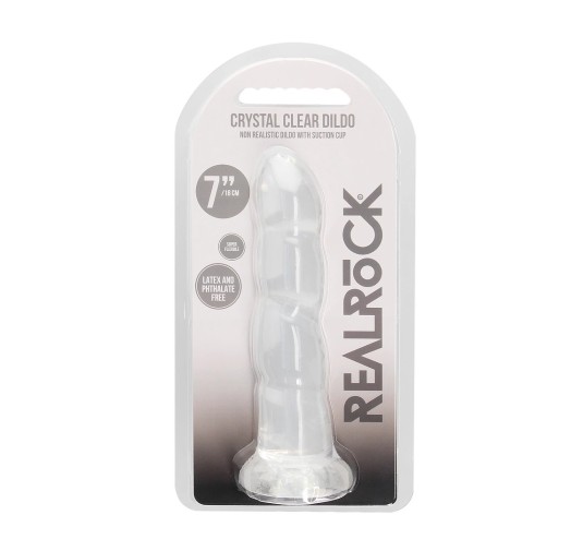 RealRock - Dildo z przyssawką karbowane 17 cm